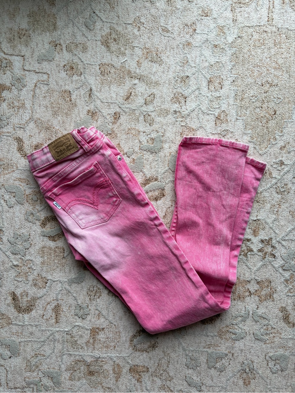 Levi’s 711 Skinny Bubblegum Light Wash Ombré Jeans